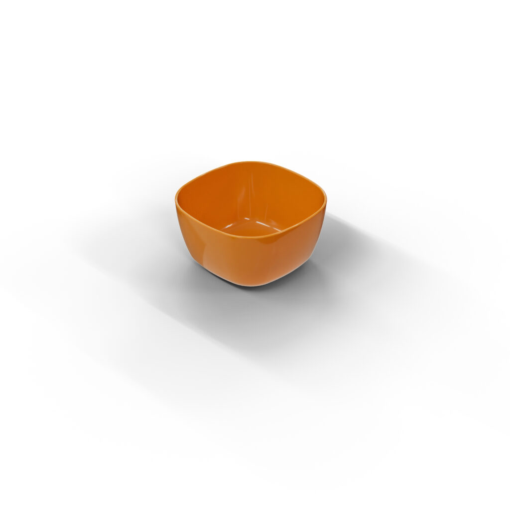 ⁦بولة سلطة بلاستيك 15×15 – تصميم مربع أنيق⁩ - الصورة ⁦2⁩