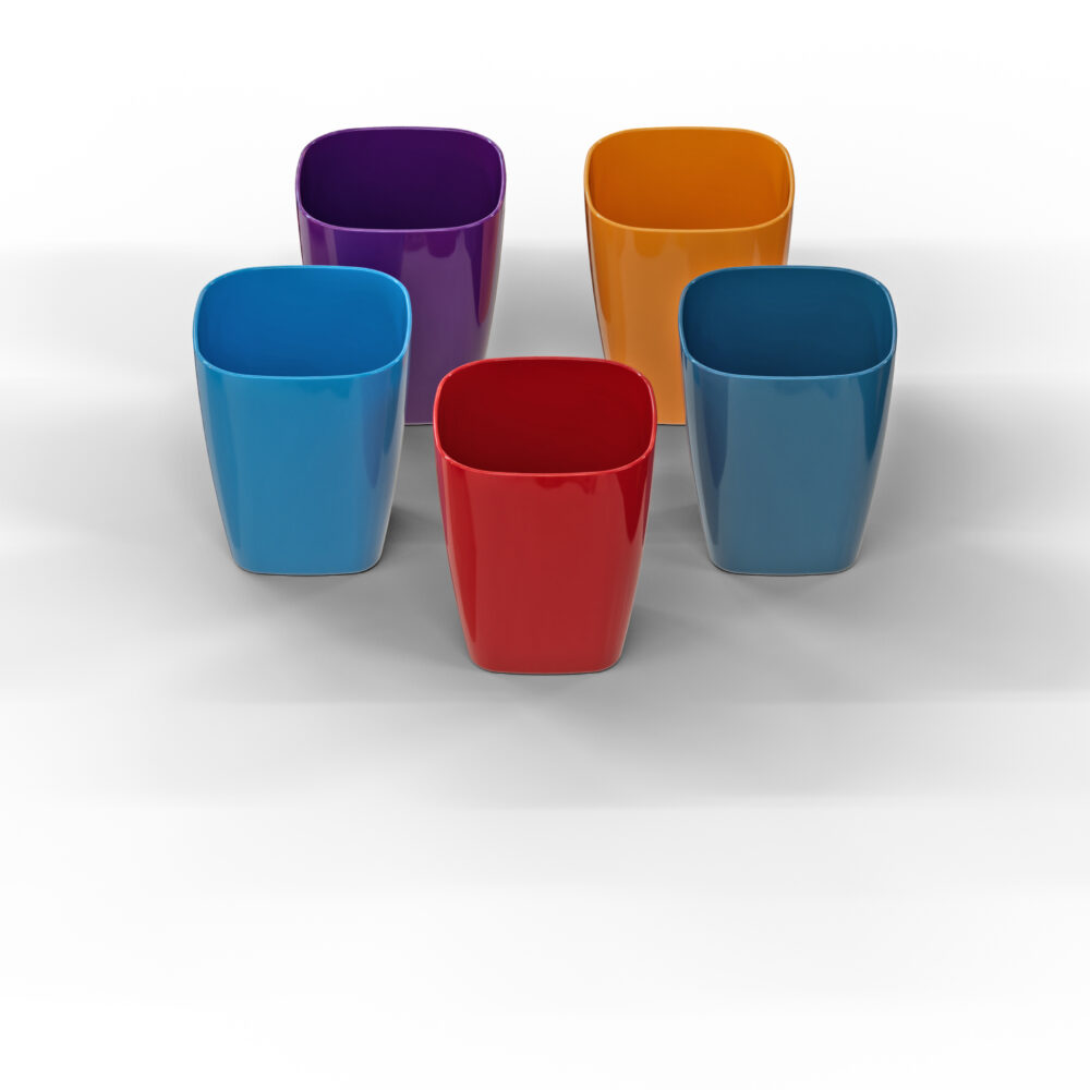 كوب بلاستيك مربع تصميم عصري أنيق للمشروبات اليومية