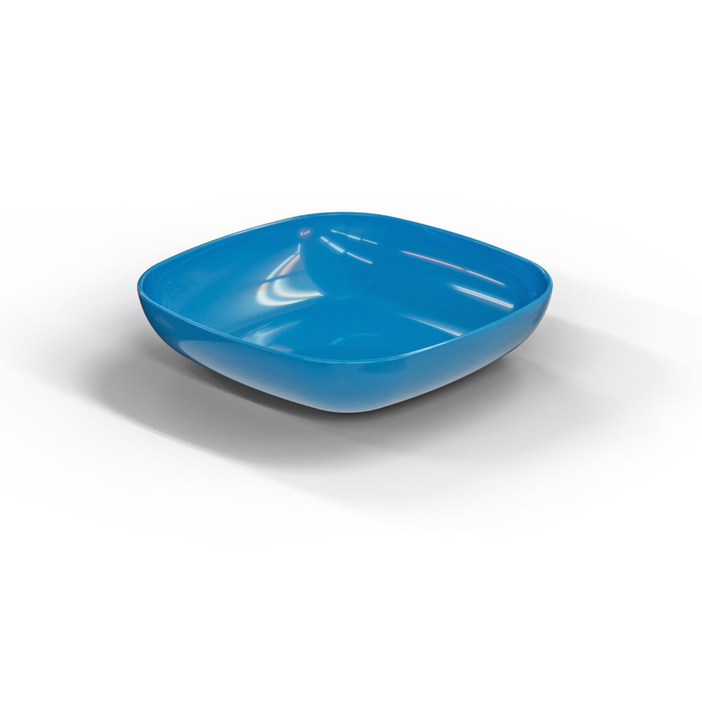 ⁦طبق غويط بلاستيك مربع 21×21 تصميم لتقديم الشوربة والسلطات⁩ - الصورة ⁦3⁩