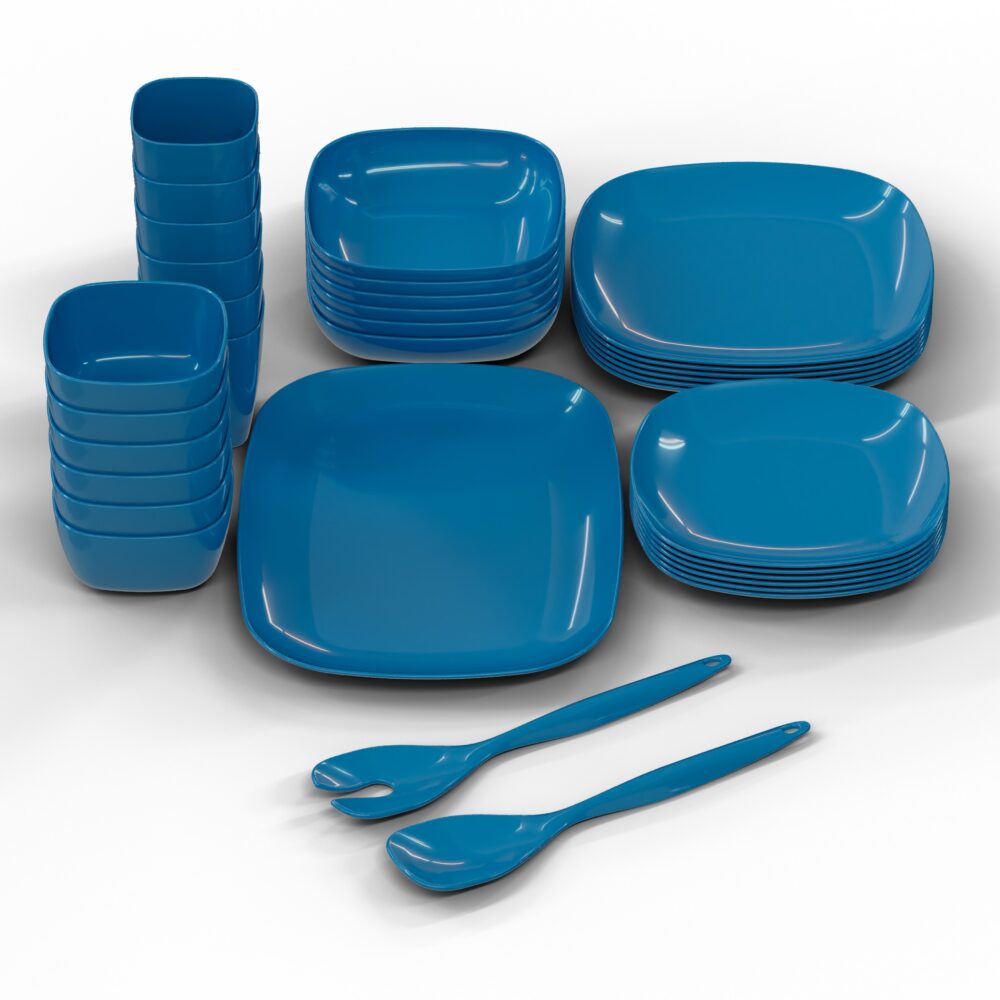 طقم عشاء مربع 33 قطعة